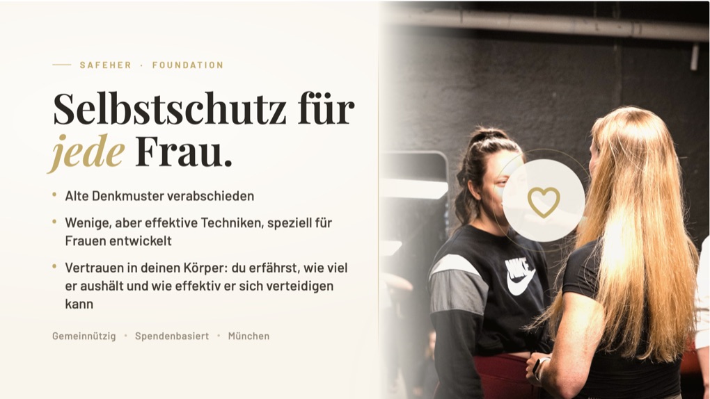 Selbstschutz Fundament (8 Wochen) – Selbstverteidigung für Frauen in München